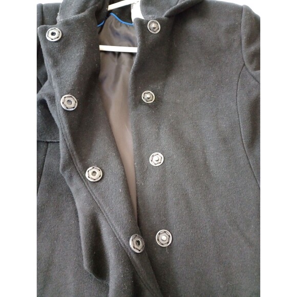 Larry Levine Wool Blend Coat Snap Closure Pockets Size 12 Petite - Picture 5 of 11